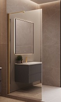 Душевая перегородка Vincea Волк-Ин (Walk-In) VLSW-1H100MRG 100x200 брашированное золото, зеркальное