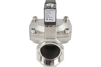 Электромагнитный клапан DN.ru VS2W-401N-PU-NC Ду50 Ру10 сталь пилотный 2" НЗ NBR 220В D130-01282