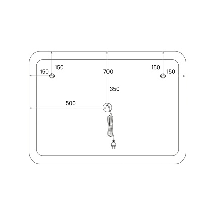 Зеркало Iddis Esper 100x70 см с подсветкой ESP1000i98