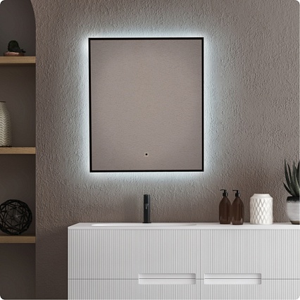 Зеркало AQUAme AQM9101B 60x70 см подсветка, антипар
