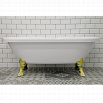 Акриловая ванна Радомир Леонесса 175x80 на ножках "лилия" золото, чаша перламутр, оболочка перламутр