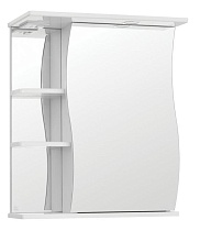 Зеркальный шкаф Style Line Волна 60x73 см с подсветкой, белый ЛС-00000121