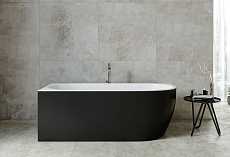 Акриловая ванна Aquanet Family Elegant A 180x80 см, 3805-N-GW-MB белый/черный матовый
