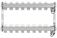 Коллекторная группа из нержавеющей стали ColSys 803 8 выходов, с отсечными, термостатическими и дренажными клапанами и воздухоотводчиками 180322508