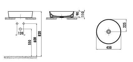 Раковина Creavit Ultra UL145-00CB00E-0000 45 см белый глянцевый