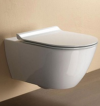 Подвесной унитаз GSI Pura 8816FR211 с креплением 50x36 безободковый, белый