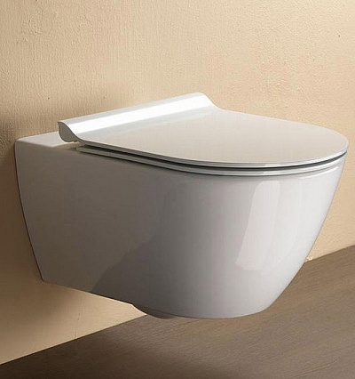 Подвесной унитаз GSI Pura 8816FR211 с креплением 50x36 безободковый, белый