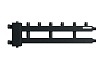 Коллектор Warme Варме с гидрострелкой рядный на 4 контура WKD.R.60.K.3+1
