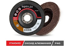 Круг лепестковый торцевой STANDARD 2 (125x22.2 мм; Р40) TOTFLEX 4631148128125