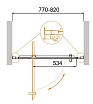 Душевая дверь Cezares MOLVENO-BA-1-80-C-Cr-IV 80x190 прозрачная