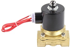 Электромагнитный клапан DN.ru двухходовой VS2W-100V-NC Ду40 Ру10 латунь, VITON 220B AC D130-01563