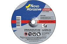 Круг шлифовальный по металлу Standard (230x6.0x22.23 мм) NovoAbrasive NAB23060