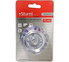 Корщетка-насадка чашеобразная 75 мм для дрели Sturm 5241202