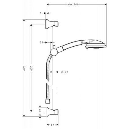 Душевой гарнитур Hansgrohe Raindance Classic 100 Air 27843000