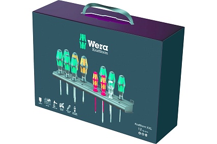 Набор отверток WERA Kraftform XXL 12 предметов, WE-051010