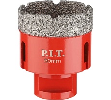 Коронка алмазная по керамограниту P.I.T. (50 мм, M14, сухое сверление, вакуумная пайка) AMAS18-0050