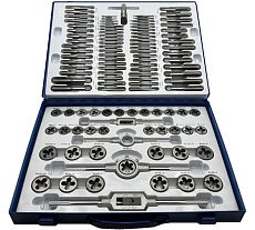 Набор метчиков и плашек TORNERI М2 - М18 (110 предметов) в металлическом кейсе Т023748