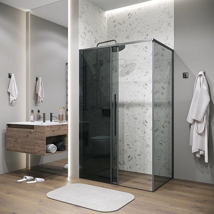 Душевой уголок Grossman Galaxy 120.K33.01.1490.42.10 140x90 тонированный, графит сатин