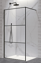Душевая перегородка RGW Walk In WA-09B 120x200 черный, Ribbed 06100912-224