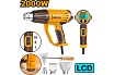 Строительный фен Ingco INDUSTRIAL 2000 Вт, ЖК-дисплей HG200058
