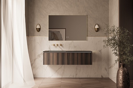 Мебель для ванной Vincea Luxe 140 см шпон натуральный орех