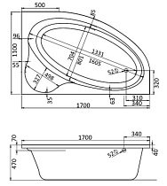 Фронтальная панель Santek Эдера 170x110 R