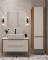 Мебель для ванной ЗОВ Валенсия 100 см со столешницей, камень