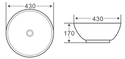 Раковина BelBagno BB1077 43 см