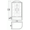 Душевая кабина River Nara 110/80/44 МТ 110x80 белый, матовое, L