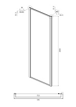 Душевой уголок Ambassador Forsa 150x80 17022221ABB-80ABB тонированный, черный