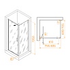Душевой уголок RGW Stilvol SV-145B (SV-05B + Z-050-2B) 80x70 прозрачное, черный 703214587-14