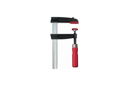 Струбцина BESSEY из ковкого чугуна 300/120, усилие 5.5 кН, с деревянной рукояткой BE-TPN30S12BE