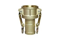 Камлок типа С (розетка с хвостовиком; 20 мм-3/4&quot;; латунь) TITAN LOCK TL75CBR