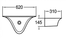 Раковина WeltWasser WW AISBACH 78205 GL-WT 57 см, 10000008696 белый глянец