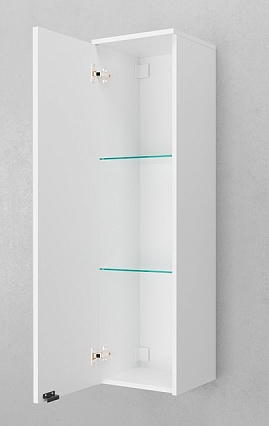 Шкаф пенал Velvex Unique Unit 33 см с зеркалом, шелк шампань
