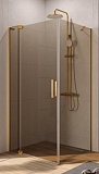 Душевой уголок Cezares Slider SLIDER-AH-1-100-70/80-BR-BORO 100x70/80 бронзовое, брашированное золото