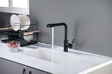 Смеситель для кухни Aquatek Европа AQ1386MB с подкл. к фильтру, черный матовый
