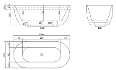 Акриловая ванна BelBagno BB70 150x80 белый