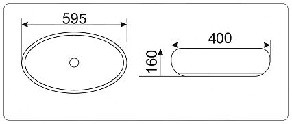 Раковина CeramaLux N 9030A 59 см