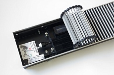 Внутрипольный конвектор KVZ с вентилятором с решеткой KVZ-Vent-230-80-2200-4V-UA/RRA-230-2200-A