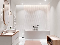 Смеситель для ванны Hansgrohe ShowerTablet Select 400 24340700 с термостатом, белый матовый