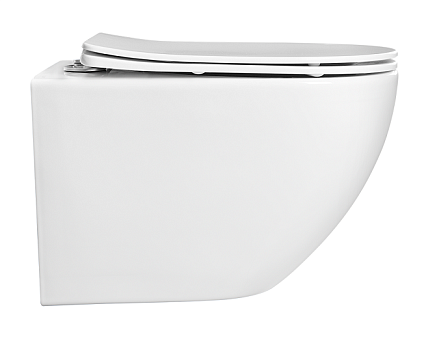 Подвесной унитаз SET Aquatek Европа-018 4в1, кнопка хром