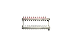 Коллекторная группа в сборе с расходомерами и термостатическими клапанами ONDO нерж сталь, 12 вых. OKGSET12