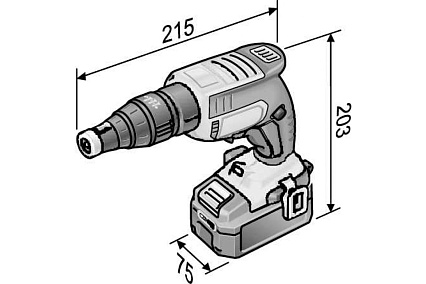 Аккумуляторный шуруповерт для гипсокартона Flex DW 45 18.0-EC/2.5 Set 467146