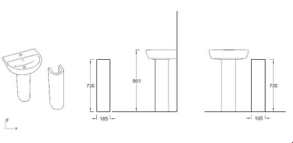 Пьедестал для раковины Kerama Marazzi Pro PRO.col.01