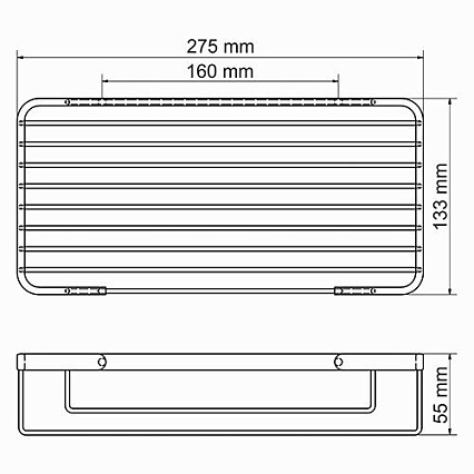 Полка WasserKRAFT K-722 хром