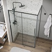Душевой уголок Grossman Galaxy 120.K33.01.1370.42.00 130x70 прозрачный, графит сатин