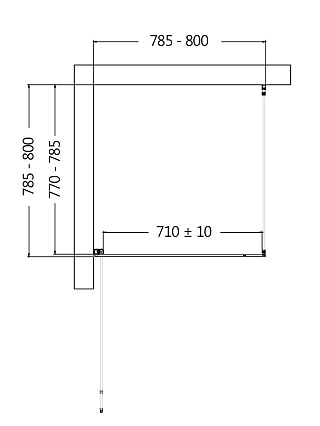Душевой уголок AQUAme AQM5215-LH-8 80x80 левый, прозрачный, черный