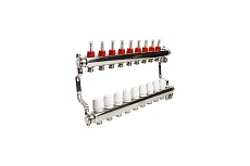 Коллекторная группа VRT 1&quot;х3/4&quot;, евроконус, 9 выходов, c расходомерами 530148