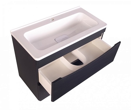 Тумба с раковиной Style Line Бергамо мини Люкс Plus 70 см подвесная